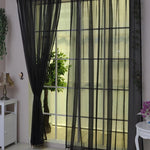 rideaux voilage couleurs variées tissu franges verticales translucides bohèmes liens dattache moderne maison