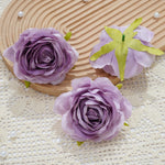 fleurs artificielles roses boutons peony feuilles vertes decoration intérieure classique 9cm 3.54inch