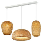 suspension lumineuse bambou tissé naturel moderne rustique 36cm 26cm 30cm echangible e27