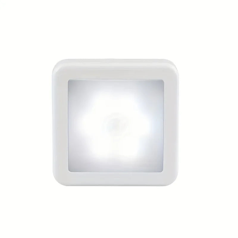 veilleuse led rectangle adhésive moderne capteur mouvement piles aaa blanc