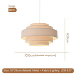 Suspension lumineuse tissu blanc contemporain 2000 82000lm 90 260V chambre salon