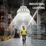 Lampe industrielle moderne LED haute luminosité blanc chaîne fixée robuste économe énergie