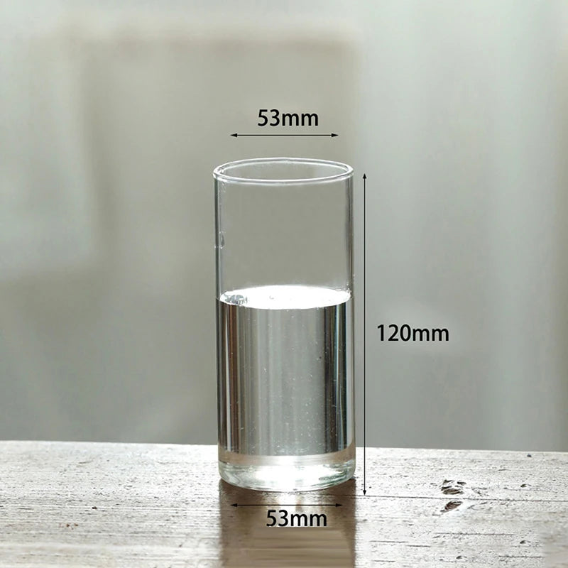 vase verre transparent moderne base bois fleurs artificielles inclusion chambre