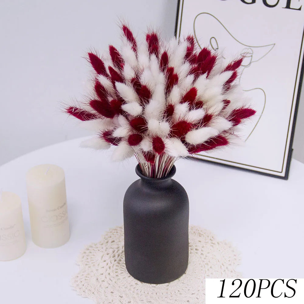 décoration maison bouquet fleurs séchées naturelles rouges anniversaire mariage rustic