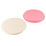 support présentation moderne plastique couleur beige rose rayures concentriques diamètre 10cm opacité