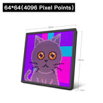 affichage led pixel art multifonction bluetooth calendrier couleurs variées moderne technologique ludique