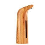 distributeur savon automatique blanc texture bois moderne fenêtre transparente sensoriel infrarouge
