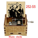 boîte musicale bois naturel motifs floraux 18 tons vintage manivelle horlogerie artisanale