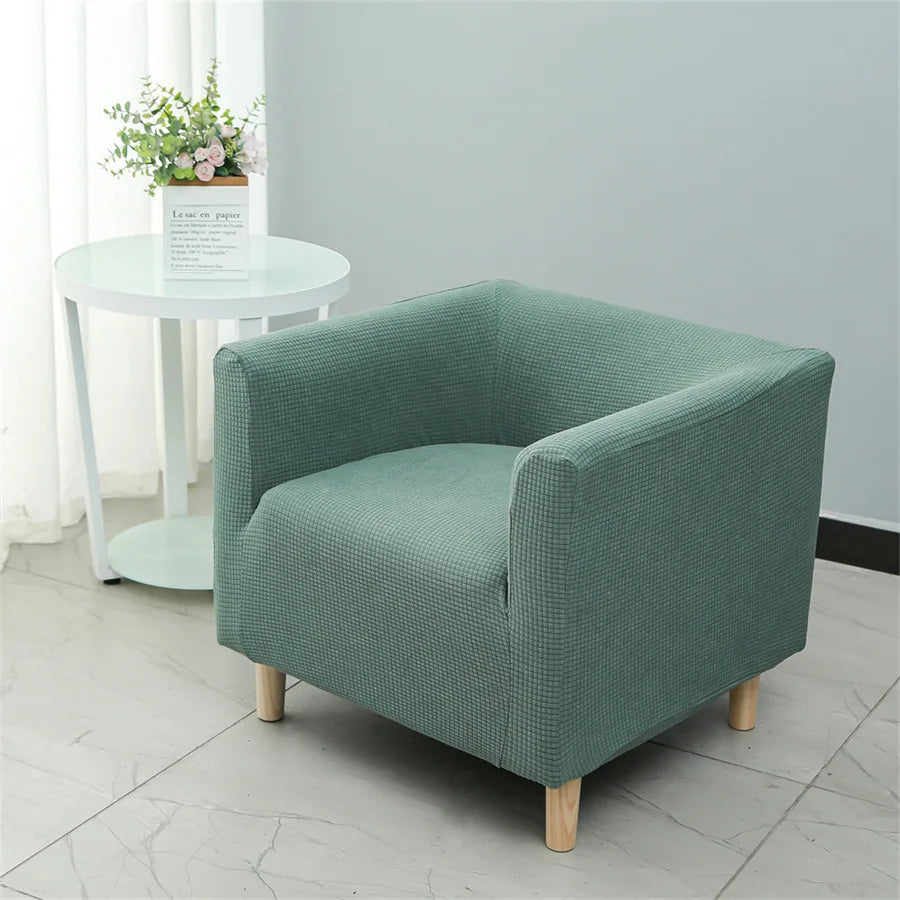 housse canapé fauteuil polyester moderne motif petits points couleurs vert foncé blanc bleu marine