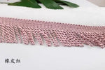 ruban décoratif moderne élégant blanc bleu clair marron rayures géométriques opaques polyester 6cm