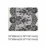 nappe dentelle florale blanc table manger élégante transparente bordures frangées