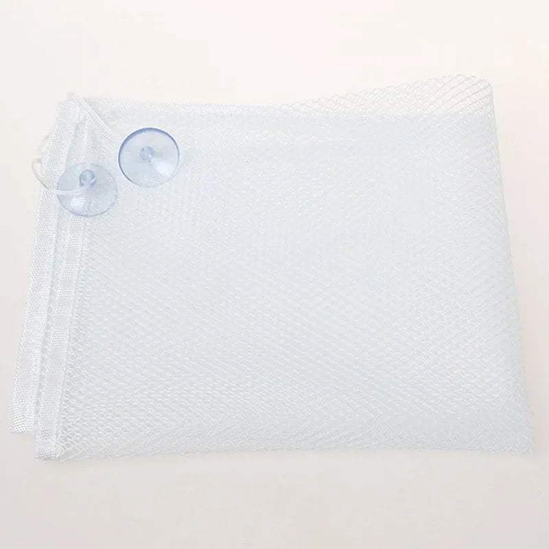 sac rangement bain blanc maille fine moderne ventouses pratique