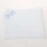 sac rangement bain blanc maille fine moderne ventouses pratique
