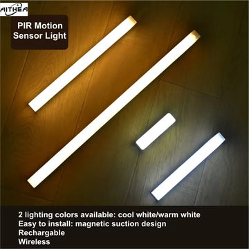 barre led rechargeable detecteur mouvement lumière nuit armoire cuisine couloir salon blanc autocollante portable