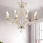 lustre décoration doré transparent floraux classique baroque ampoules led
