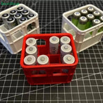 boîtes rangement piles rouge vert jaune blanc modernes pratiques 18650 aaa 9v