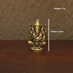 statues ganesha bronze doré détails sculptés traditionnelles indiennes ornement maison