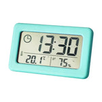 horloge murale réveil numérique thermomètre hygromètre led moderne carré noir blanc rose vert
