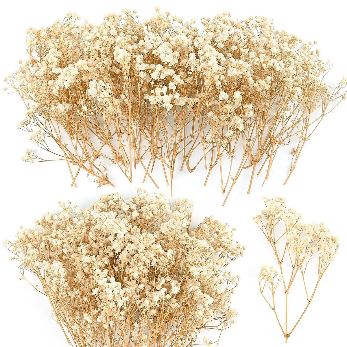 décoration maison bohème fleurs séchées orange naturel rustique bouquet gypsophile anniversaire cadeau diy