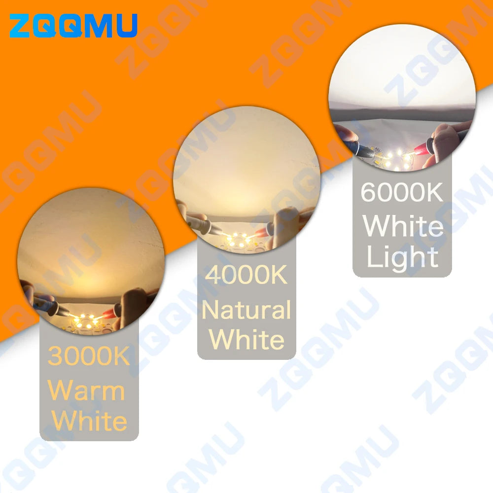 ampoule led plaque 40mm blanc 6000k diodes smd modernes câble connecteur