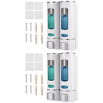 distributeur savon liquide moderne blanc gris bleu vert transparent vis fixations salle bain