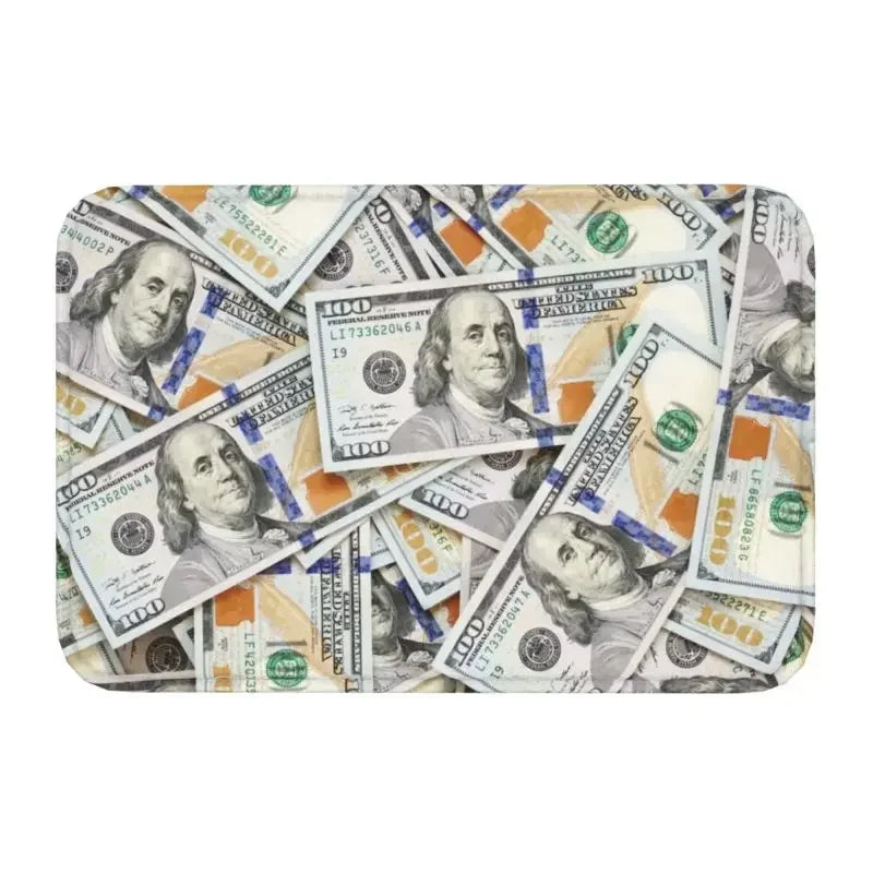 tapis vert moderne billets dollars antidérapant imperméable usage extérieur intérieur porte sol