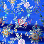 tissu brodé floral polyester opaque noir rose bleu violet traditionnel rapide respirant abrasion 75cm