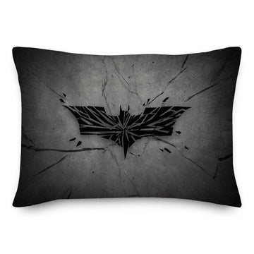 coussin housse polyester coton imprimé batman noir lit canapé décoration moderne double face 40x60cm
