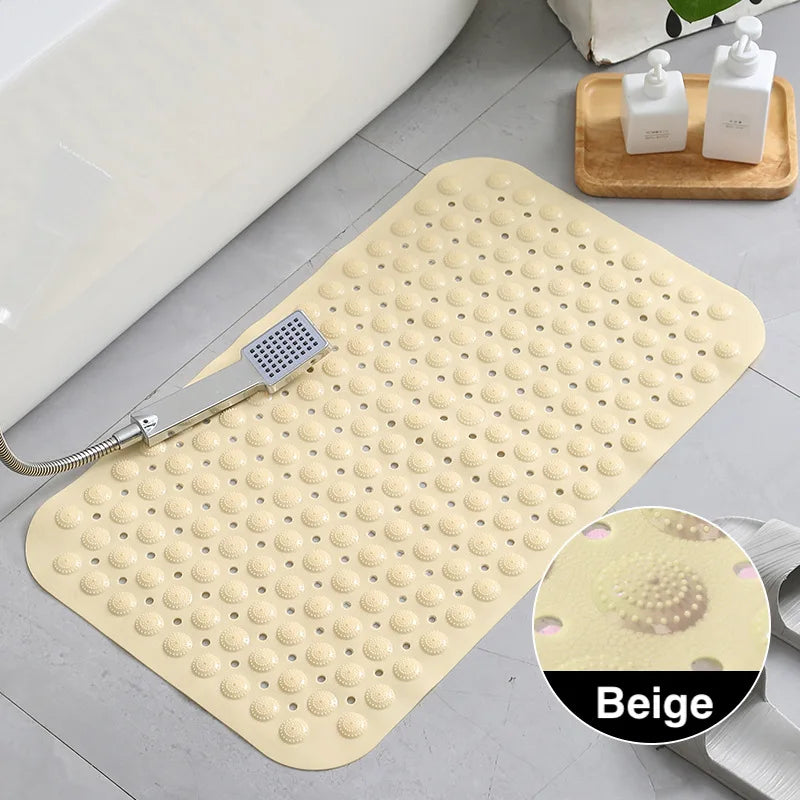 tapis bain antidérapant perforé gris blanc points massage 35x70cm salle bain moderne fonctionnel