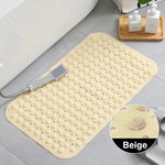 tapis bain antidérapant perforé gris blanc points massage 35x70cm salle bain moderne fonctionnel