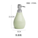 ensemble accessoires salle bain porcelaine moderne distributeur savon gobelet porte brosse dents