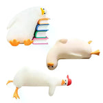 décoration oiseau canard blanc orange moderne adhésif chambre étudiant étagère
