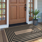 tapis d'entrée moderne rayures horizontales antidérapant résistant décoloration polyester bébés
