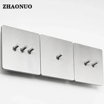 prise électrique moderne argentée usb fixation trois prises murales minimaliste