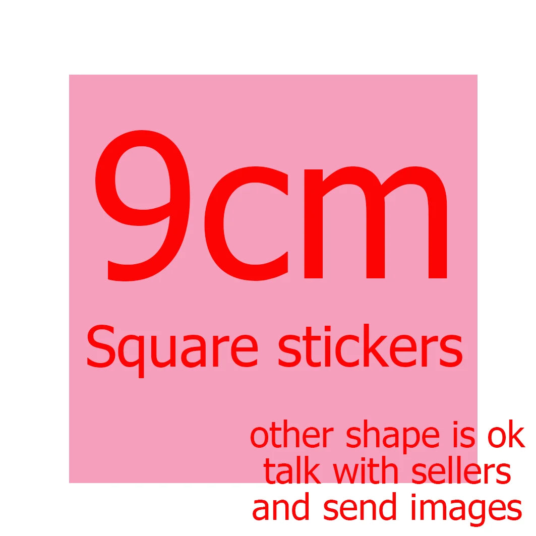 sticker personnalisable adhésif transparent moderne logo fruit flocon neige textes différentes couleurs jaune rose