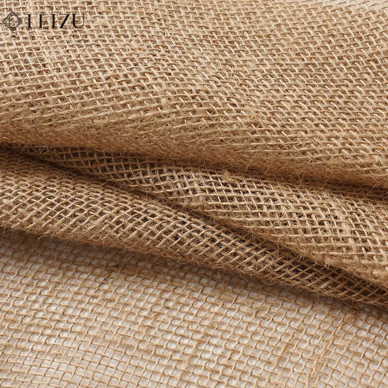 tissu jute beige clair rustique tissé poncé bricolage décoration festive naturelle opaques matériaux