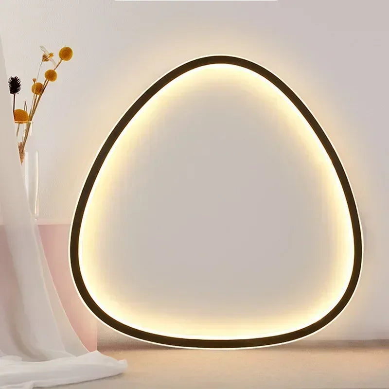 Lampe LED moderne ovale blanc noir 2000 82000 lumens 90 260V