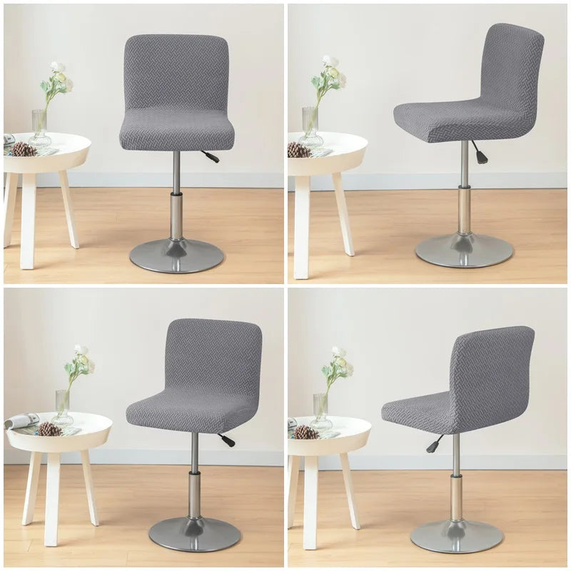 housse chaise tissu motifs géométriques gris clair moderne réglable four seasons