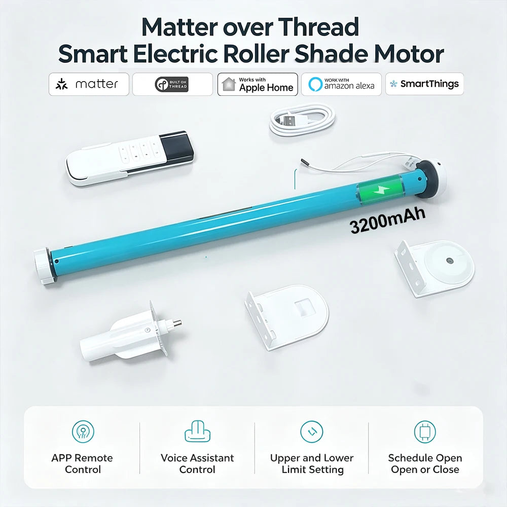 moteur store roulant électrique intelligent batterie 3200mAh bluetooth homekit google