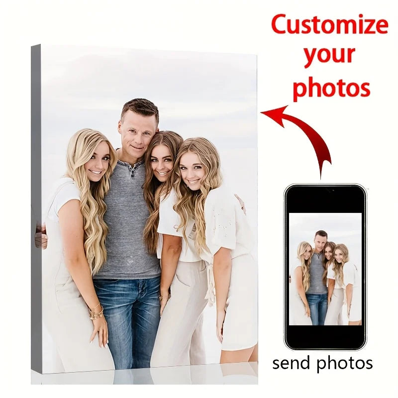 toile imprimée portrait famille smartphone impression artisanale cadre boisclair decoration interieur