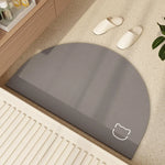tapis sol beige clair rayures horizontales moderne salle bain absorbant séchage rapide antidérapant