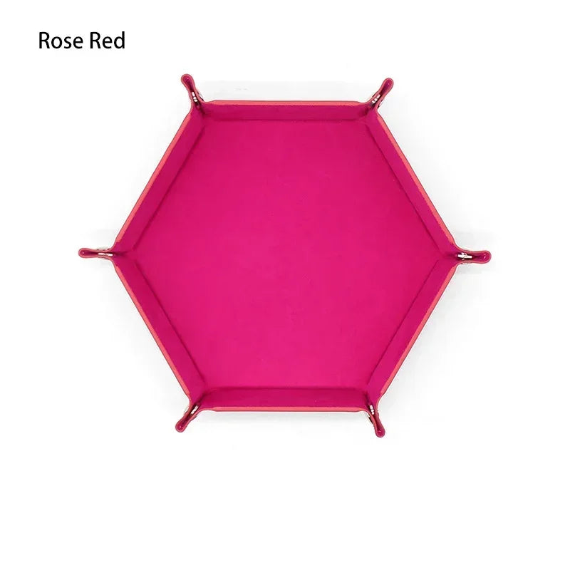 plateau jeu pliable moderne velours doux dés clips métalliques marron bleu marine rouge vert