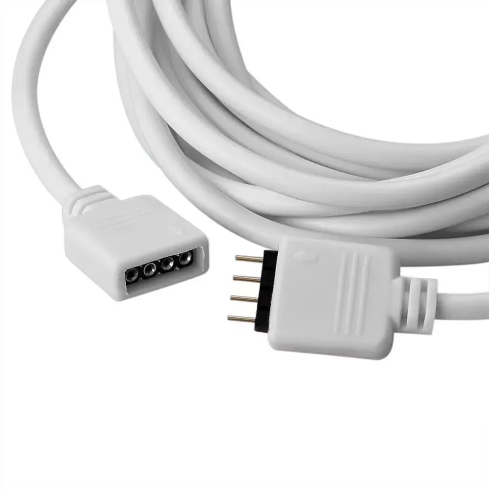 câble extension led blanc pin adaptateur connecteur rgb rgbw cct moderne