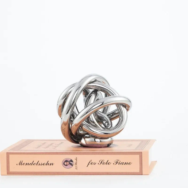 boule décorative moderne argent or bleu vert marron ronds entrelacés opacité maison salon
