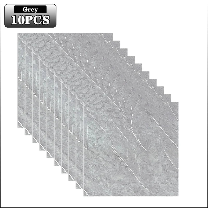 panneaux decoratifs marbre gris blanc adhesifs sol mur modernes pack 10 pieces