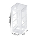 organisateur mural blanc transparent accessoires coiffure moderne salle bain adhésif multifonction