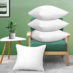 insert d'oreiller carré blanc texture lisse moderne 35cm 35cm polyester coton lavable machine toutes