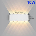 applique murale led moderne blanc rayures diagonales ip65 10w 26cm 78cm chambre salonextérieur