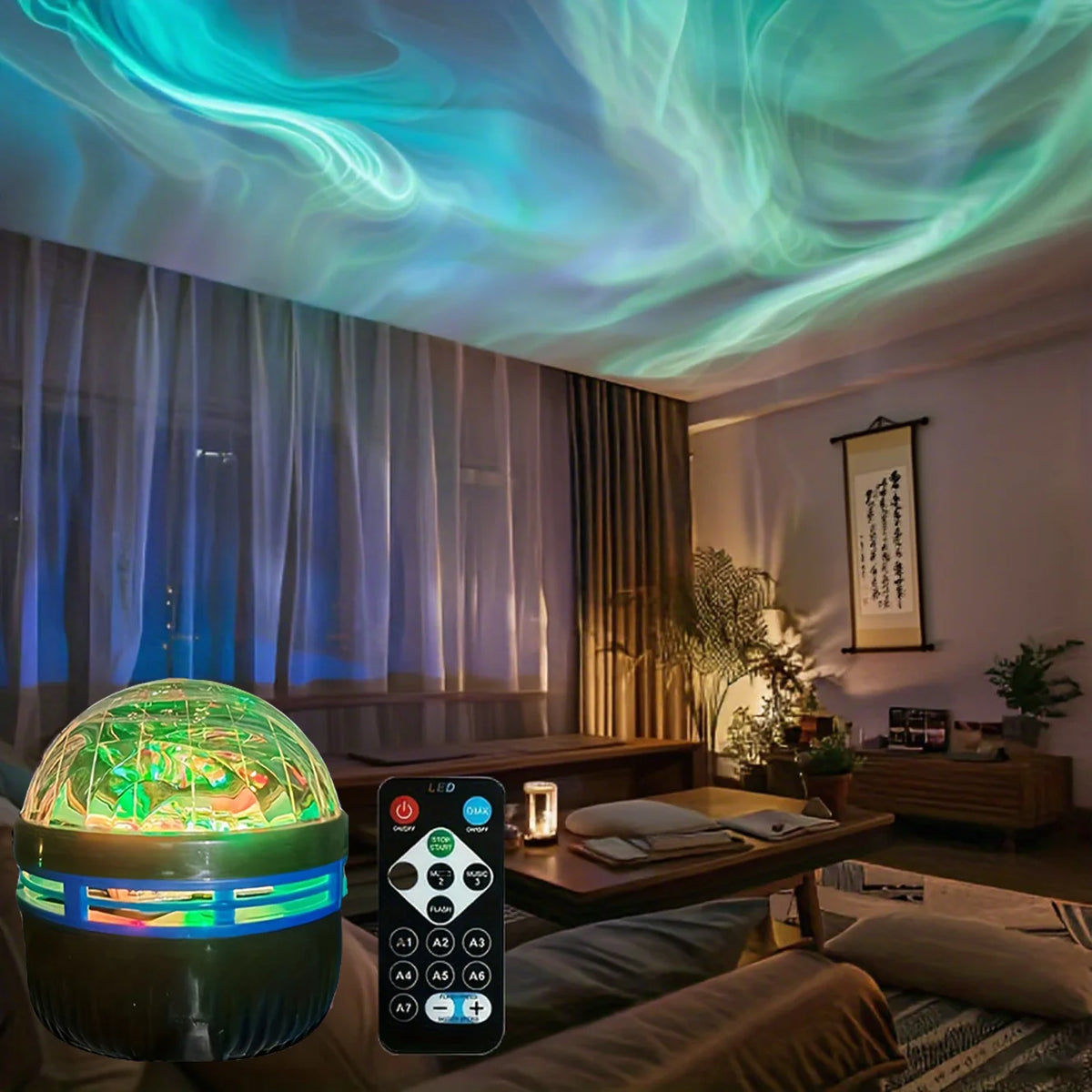 projecteur led multicolore effet néon modes télécommande veilleuse chambre festivités éclairage moderne technologie