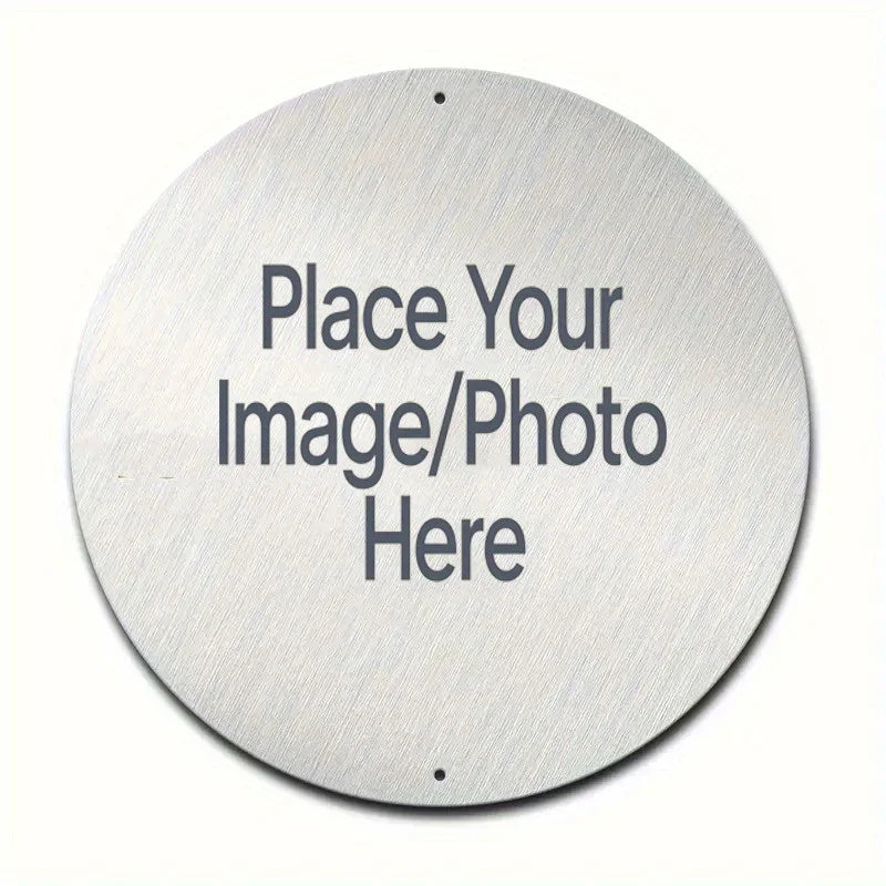 décoration intérieure moderne plaque métallique argentée finition brossée 20cm cercle